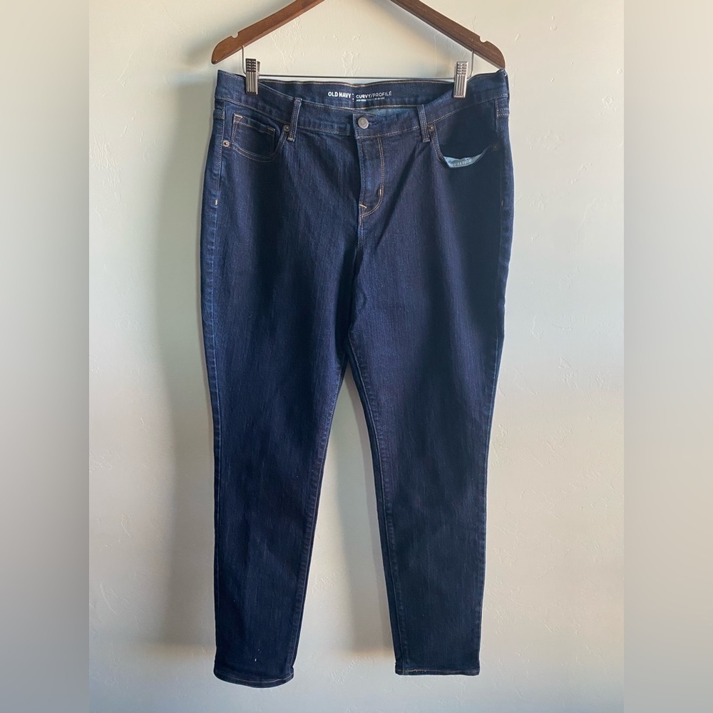 Old Navy - Curvy Dark Wash Mid-rise Jean